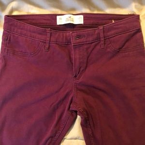 Burgundy Hollister Jegging